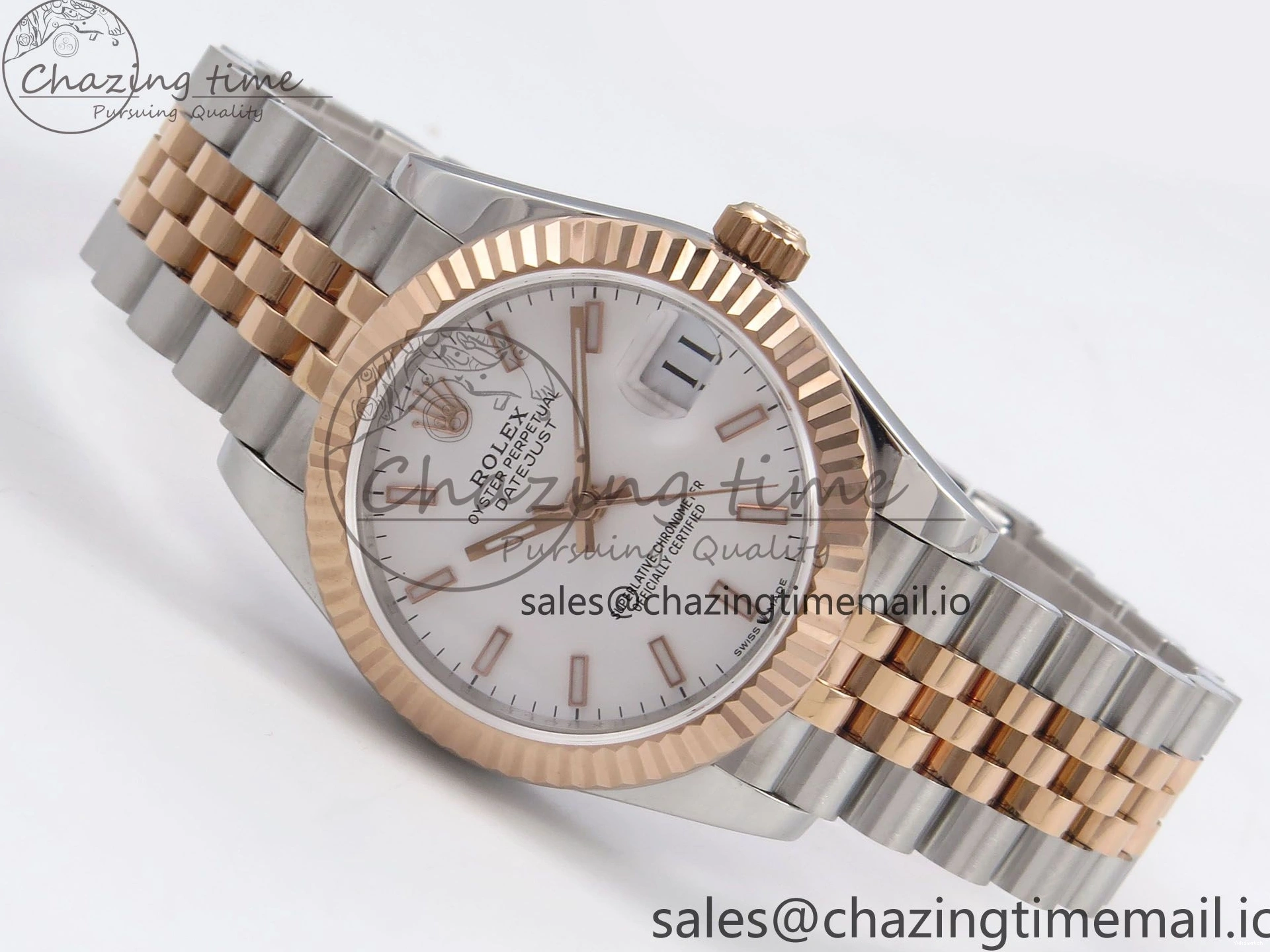 SS Bracelet Edition Dial White Best GMF 31 on RG 278271 DateJust Steel 1:1 A2824 Jubilee Stick 904L 1221